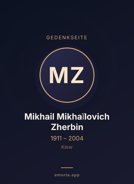 Gedenkportrait von Mikhail Mikhaĭlovich Zherbin