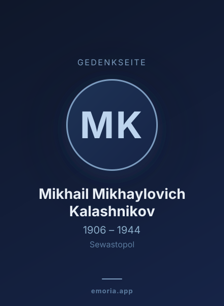 Gedenkportrait von Mikhail Mikhaylovich Kalashnikov