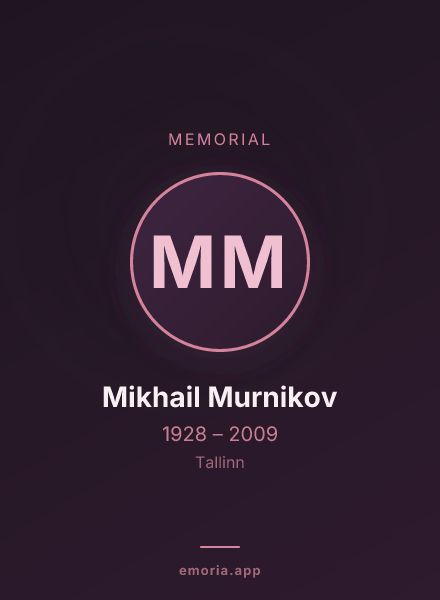 Memorial portrait of Mikhail Murnikov