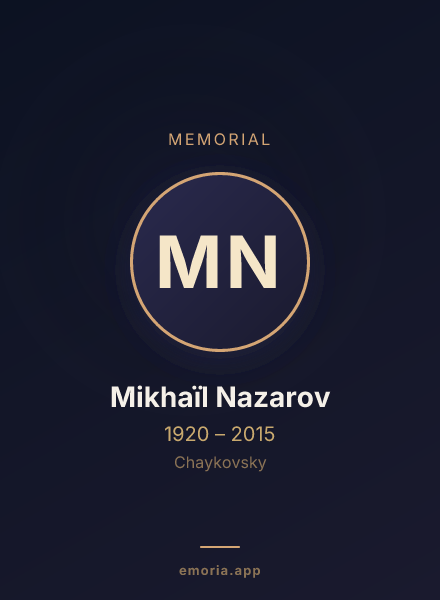 Memorial portrait of Mikhaïl Nazarov