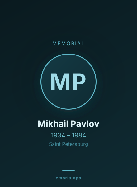 Memorial portrait of Mikhail Pavlov