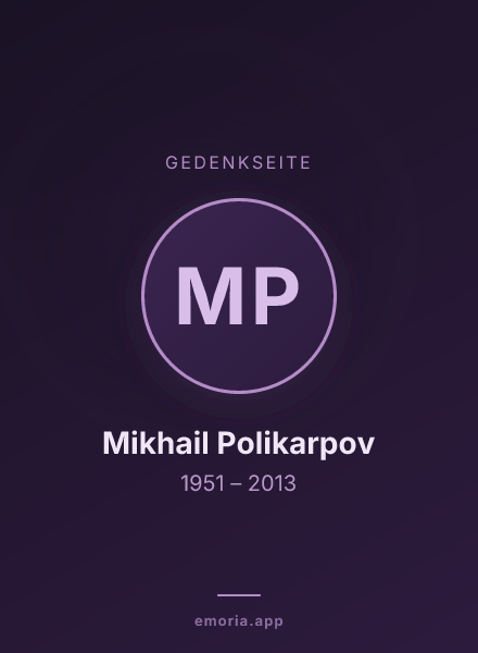 Gedenkportrait von Mikhail Polikarpov
