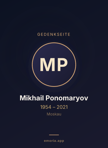Gedenkportrait von Mikhail Ponomaryov