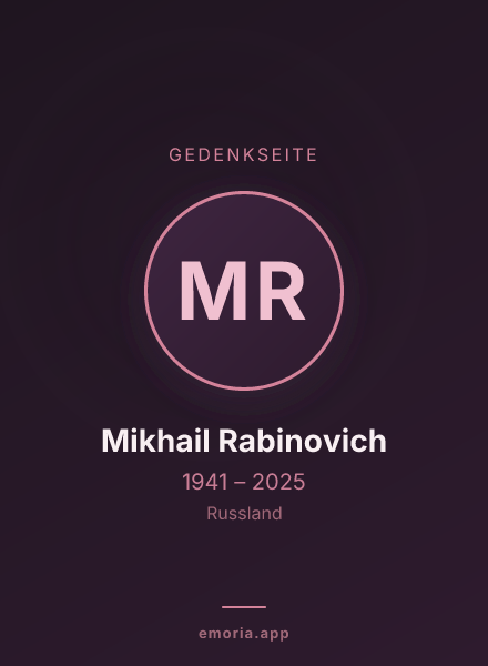 Gedenkportrait von Mikhail Rabinovich