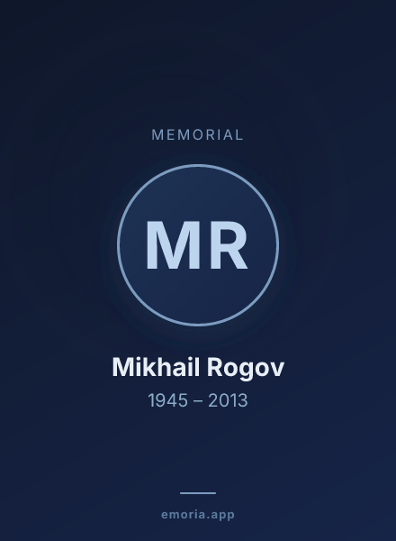 Memorial portrait of Mikhail Rogov