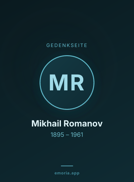 Gedenkportrait von Mikhail Romanov