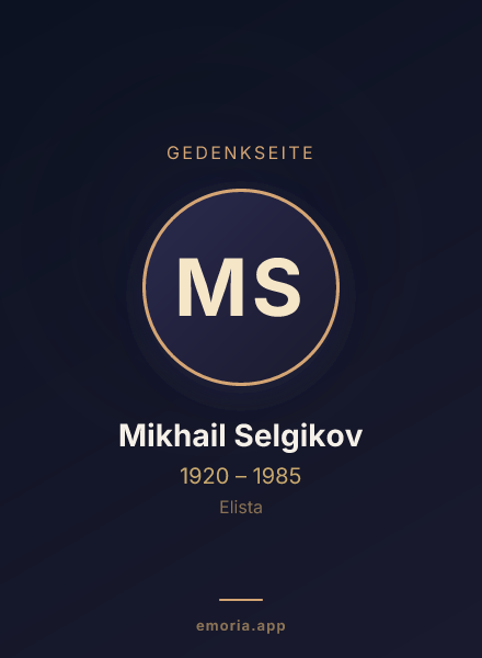 Gedenkportrait von Mikhail Selgikov