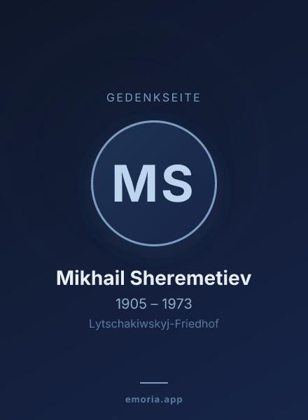 Gedenkportrait von Mikhail Sheremetiev