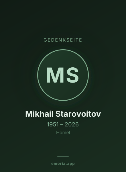 Gedenkportrait von Mikhail Starovoitov