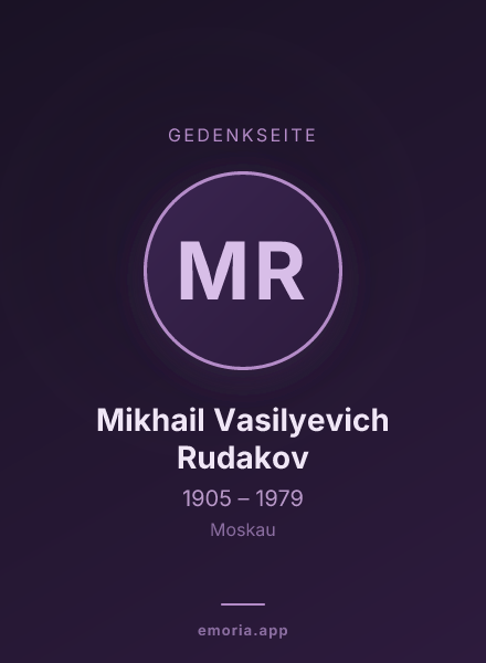 Gedenkportrait von Mikhail Vasilyevich Rudakov