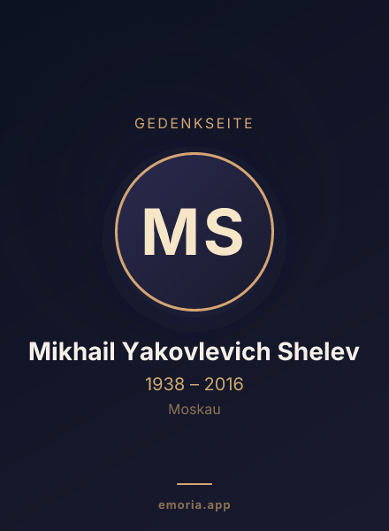 Gedenkportrait von Mikhail Yakovlevich Shelev