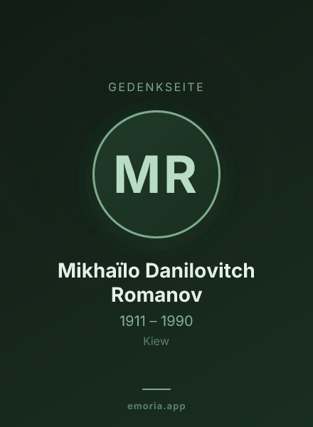 Gedenkportrait von Mikhaïlo Danilovitch Romanov