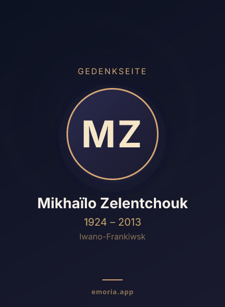 Gedenkportrait von Mikhaïlo Zelentchouk