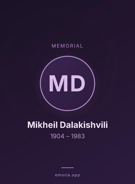 Memorial portrait of Mikheil Dalakishvili