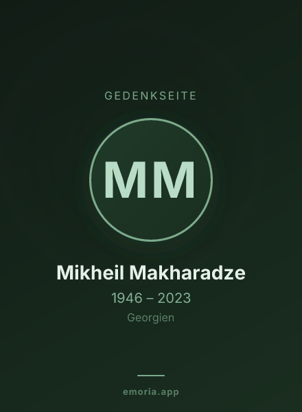 Gedenkportrait von Mikheil Makharadze