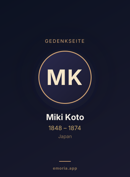 Gedenkportrait von Miki Koto