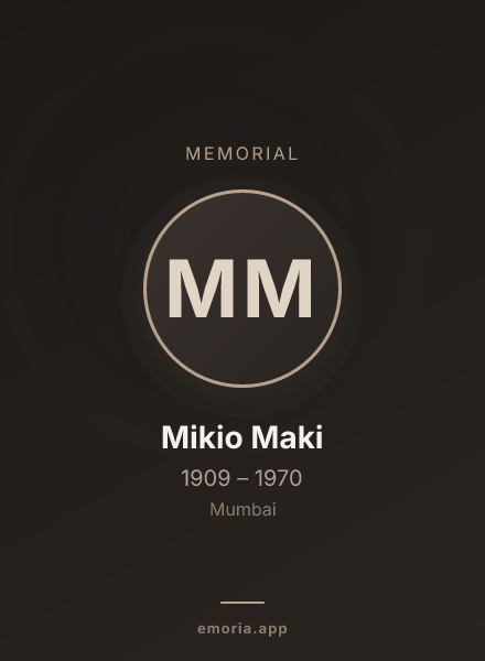 Memorial portrait of Mikio Maki