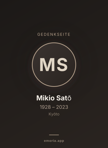 Gedenkportrait von Mikio Satō