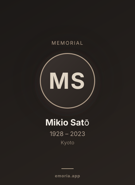 Memorial portrait of Mikio Satō