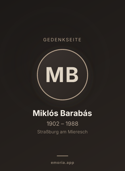 Gedenkportrait von Miklós Barabás