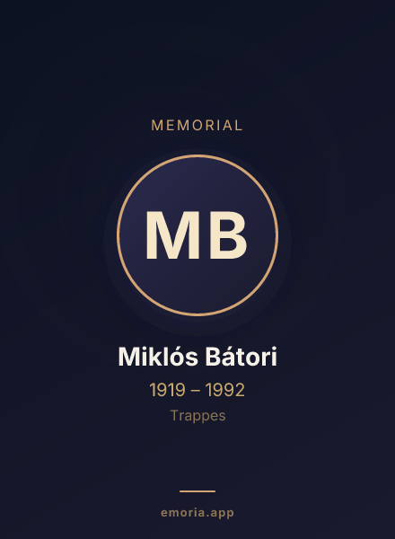 Memorial portrait of Miklós Bátori