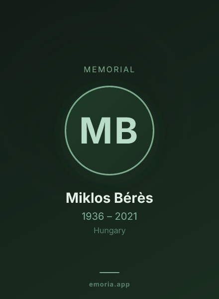 Memorial portrait of Miklos Bérès