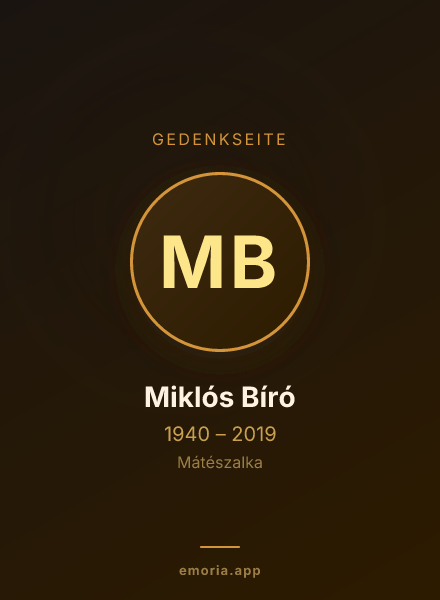 Gedenkportrait von Miklós Bíró