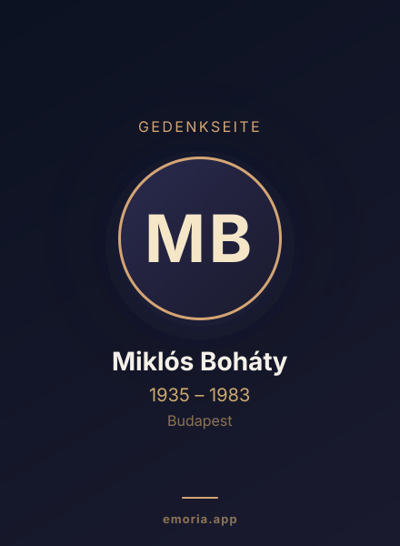 Gedenkportrait von Miklós Boháty