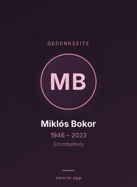 Gedenkportrait von Miklós Bokor
