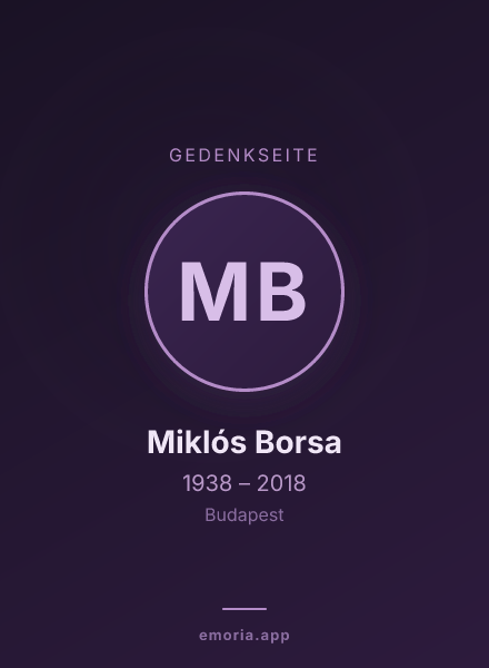 Gedenkportrait von Miklós Borsa