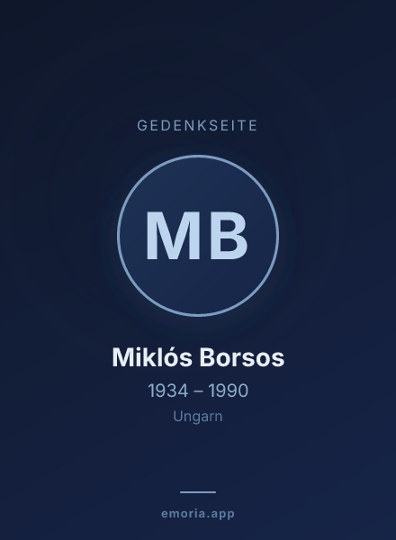 Gedenkportrait von Miklós Borsos