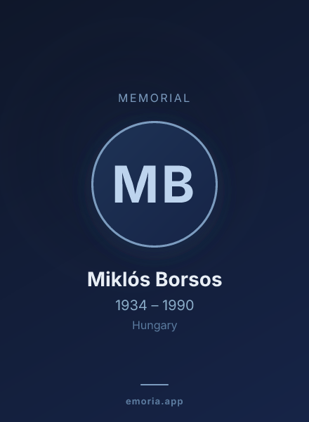Memorial portrait of Miklós Borsos
