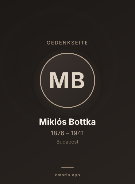 Gedenkportrait von Miklós Bottka