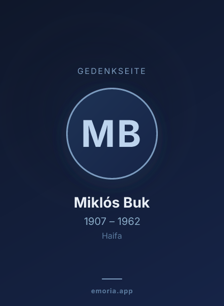 Gedenkportrait von Miklós Buk