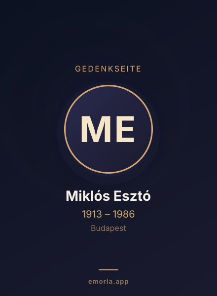Gedenkportrait von Miklós Esztó