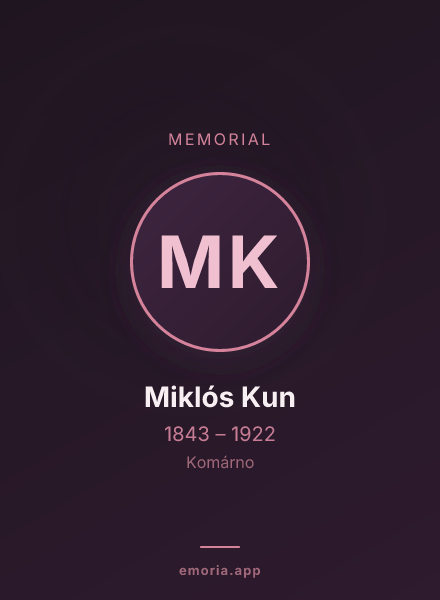 Memorial portrait of Miklós Kun