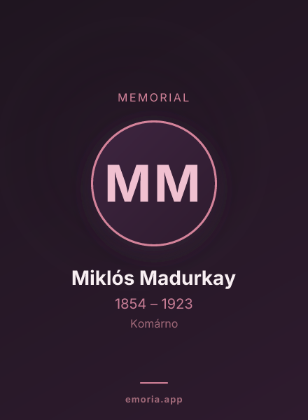 Memorial portrait of Miklós Madurkay