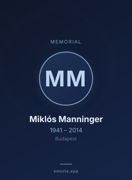 Memorial portrait of Miklós Manninger