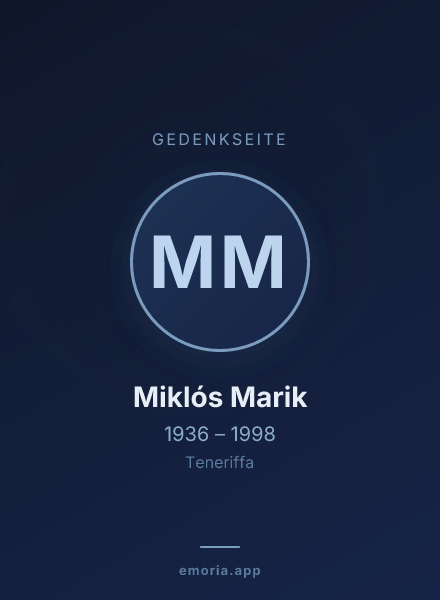 Gedenkportrait von Miklós Marik