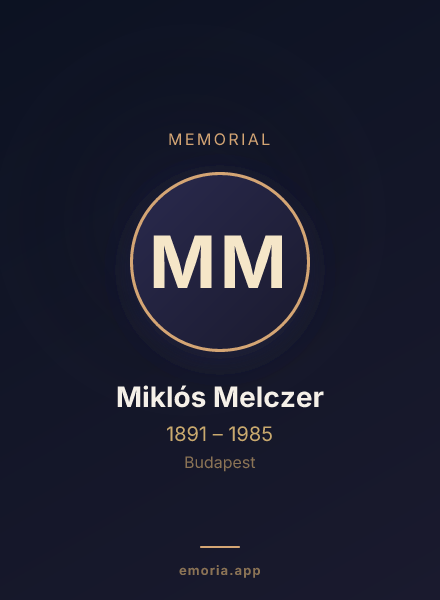 Memorial portrait of Miklós Melczer
