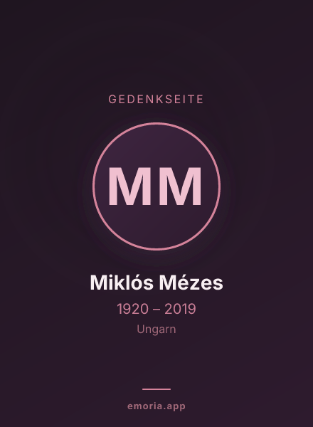 Gedenkportrait von Miklós Mézes