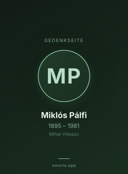 Gedenkportrait von Miklós Pálfi