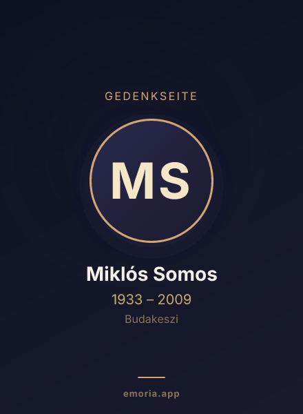 Gedenkportrait von Miklós Somos