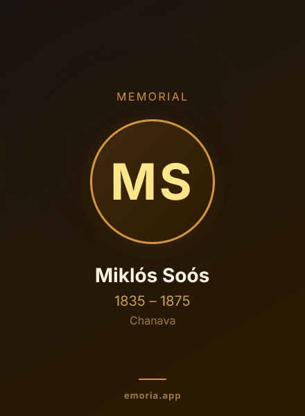 Memorial portrait of Miklós Soós