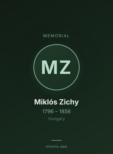 Memorial portrait of Miklós Zichy