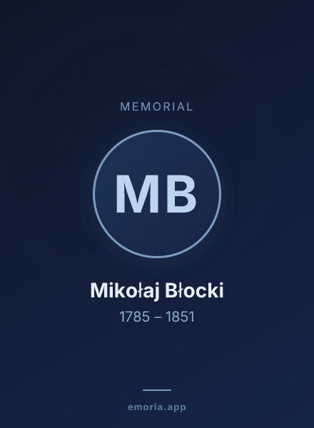 Memorial portrait of Mikołaj Błocki