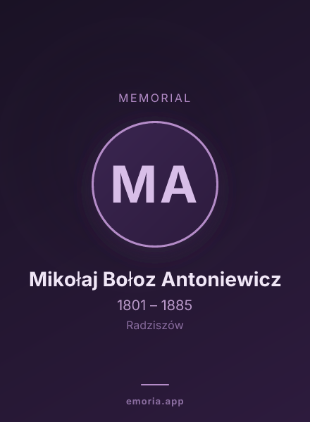 Memorial portrait of Mikołaj Bołoz Antoniewicz