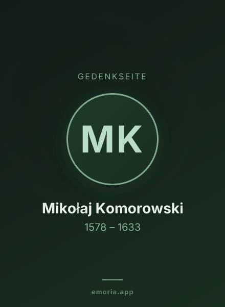 Gedenkportrait von Mikołaj Komorowski