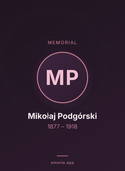 Memorial portrait of Mikołaj Podgórski