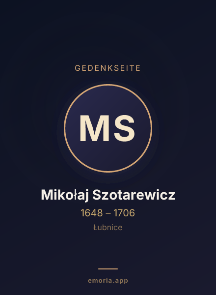 Gedenkportrait von Mikołaj Szotarewicz